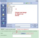 Choisir l'image dans Mes Images (4 encore), cliquer sur Ouvrir et ensuite sur Ajouter le fichier.