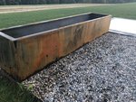 Bac en acier corten (rouille en cours)