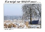 Neige sur la plage du Moulin Blanc à Brest (29)<br /><br />Reproduction interdite - Droits réservés © Gwel29  2-2-2009