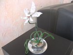 Orchidée en 3d en perle de rocaille