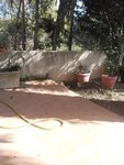 une vision un peu plus large. le lavoir au milieu c'est mon micro bassin. il y a encore un bon 1m20 entre le bassin et le mur de la maison