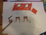 Ici derrière la maison ou il y aura la terrasse, désolé je ne sais ni dessiner ni faire les perspectives.<br />Au niveau de la terasse je voudrai aussi intégrer des plantes, voir des mini arbres.<br />Nous auront à terme un salon de jardin en résine, et la terasse sera en dur, et une partie en bois
