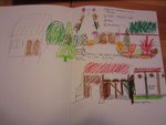voici pour l'avant de la maison.<br /><br />le dessin tout en haut est l'entrée du terrain<br /><br />ensuite c'est le devant, ce que je vois depuis mon pas de porte.<br /><br />Et en bas c'est la grange déjà existante mais dessiner de la façon dont on l'a réhabilitera, ce coin est toujours à l'ombre, le massif doit comporter des plantes style fougères, hostas, que j'aime bcp.<br /><br />J'aimerai aussi un petit arbre au niveau de l'arrête de la grange sur coté droit maison, style petit boulot pleurer, enfin un arbre qui monte pas trop haut avec un retombé de branches