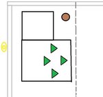 Mon potager<br /><br />Légende<br />Vert structure à courge<br />Jaune soleil<br />Gris mur grillage<br />Marron arbre