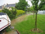 Dans le fond, j'avais mis les rangées de haricots verts et beurre, à la place une tranchée jusqu'à l'endroit où nous est passée, et bien sûr pile sur mes haricots.