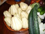 Le plat d'une petite dizaine de fruits ... il en reste encore dans les sapins.