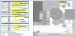 Plan du jardin... En blanc l'espace &quot;disponible&quot;